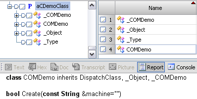 EnScript - aCDemoClass::COMDemo